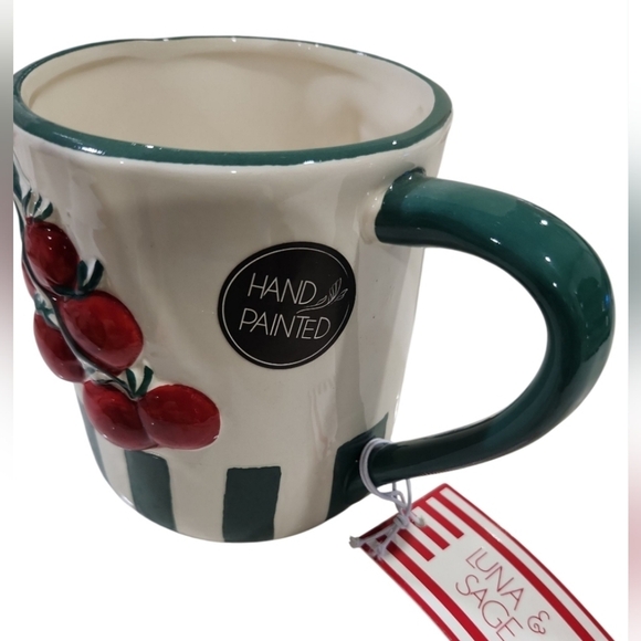 🍅 🔹️Luna And Sage 🔹️Tomato Vine Hand Painted Ceramic Mug ✨️🍅 - Picture 2 of 2